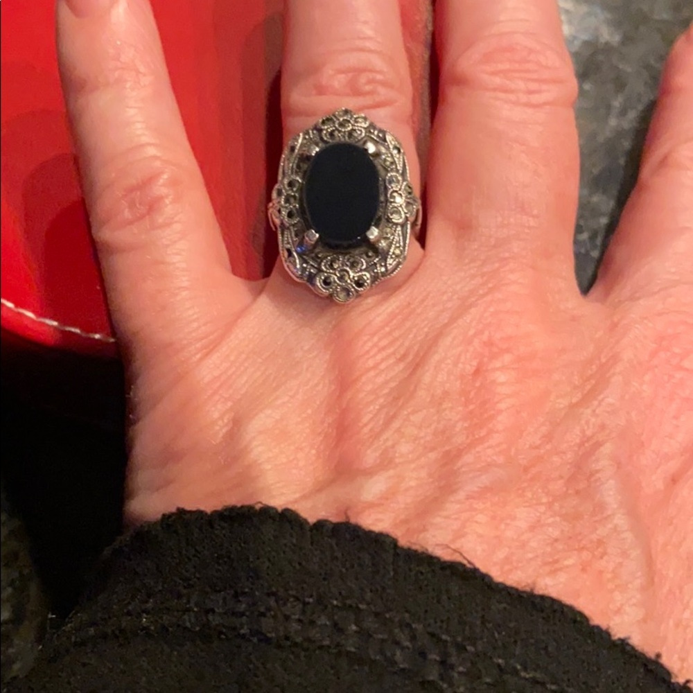 Vintage estate sterling silver opera ring - Picture 2 of 11